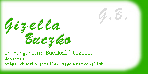 gizella buczko business card